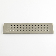 39 Round Hole Tungsten Carbide Drawplates, Stainless Steel Color, 205x46x6mm,  Hole: 0.26~2.8mm(TOOL-R062)