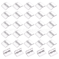 AHADEMAKER Transparent Acrylic Hinges, Folding Hinge Tools, for Storage Box, Clear, 34x30x6mm, 30pcs/box(TOOL-GA0001-69)