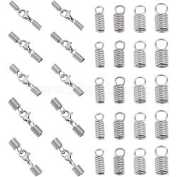 DIY Jewelry Making Finding Kit, Including 304 Stainless Steel Cord Coil & Lobster Claw Clasps, Stainless Steel Color, 150pcs/box(STAS-NB0001-26)