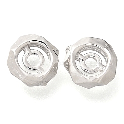 925 Sterling Silver Spacer Beads, Polygon, Real Platinum Plated, 5.5x2mm, Hole: 1.2mm(STER-U006-15P)