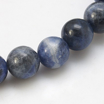 Natural Sodalite Beads Strands, Grand A, Round, 4mm, Hole: 0.8mm