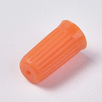 (Clearance Sale)Plastic Glue Bottle Tip Caps, Orange, 13x7mm, Inner Diameter: 3.5mm