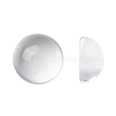 10mm Clear Half Round Glass Cabochons
