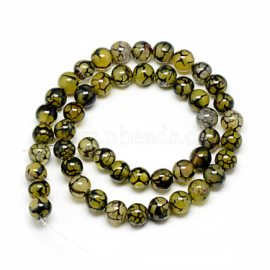 Natural Dragon Veins Agate Beads Strands(G-Q948-81B-8mm)-2