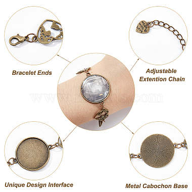 Pandahall элитный набор для изготовления браслета с пустыми куполообразными звеньями своими руками(DIY-PH0009-13)-4