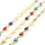 Colorful Brass+Glass Handmade Chains Chain(CHC-M022-08G)