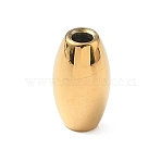 Ion Plating(IP) 304 Stainless Steel Beads Hand Polished, Oval, Real 18K Gold Plated, 13x7.5mm, Hole: 2.5mm(STAS-K199-12G)