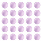 50Pcs Food Grade Eco-Friendly Silicone Beads, Round, Plum, 15mm, Hole: 2mm(SIL-TADJ0001-03C)