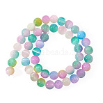 1 Strand Natural Selenite Beads Strands, Dyed, Round, Mixed Color, 8mm, Hole: 1.4mm, about 47pcs/strand, 15.12 inch(38.4cm)(G-TA0002-87B)