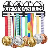 Fashion Iron Medal Hanger Holder Display Wall Rack, with Screws, Word Gymnastics, Sports Themed Pattern, 150x400mm(ODIS-WH0021-294)