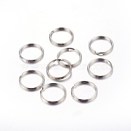 Iron Split Key Rings, Keychain Clasp Findings, Platinum, 20x2mm, Inner Diameter: 17mm(IFIN-C057-20mm)