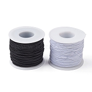 2 Rolls 2 Colors Round Polyester Elastic Cord, Adjustable Elastic Cord, with Spool, Mixed Color, 1mm, about 49.21 Yards(45m)/roll, 1 roll/color(EC-YWC001-04)