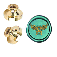 Wax Seal Brass Stamp Head, for Wax Seal Stamp, Owl Pattern, 25x14.5mm(AJEW-WH0209-632)
