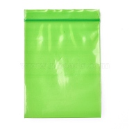 Solid Color PE Zip Lock Bags, Resealable Small Jewelry Storage Bags, Self Seal Bag, Top Seal, Rectangle, Green, 10x7cm, Unilateral Thickness: 2.7 Mil(0.07mm), about 90~100pcs/bag(OPP-M001-01B-01)