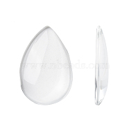 Transparent Teardrop Glass Cabochons, Clear, 30x20x6mm(GGLA-R024-30x20)