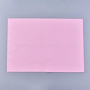 Flat PU Leather Strip, DIY Leather Craft Strips Supplies, Rectangle, Pink, 210x300mm(DIY-WH0181-23E)