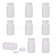 Graduated Plastic Liquid Reagent Bottle, Empty Refillable Bottle, with Inner Lid, White, 6.3x11.6cm(TOOL-WH0053-50)