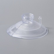 Plastic Suction Cups, Sucker, with Hole, for Hanging Things, Toy Making, Ribbon Decoration, Clear, 40x15mm, Hole: 4x5mm(KY-WH0038-01)