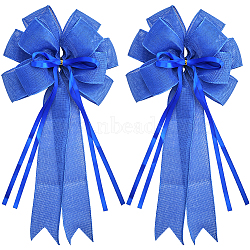 Polyester Big Bowknot, with Twist Tie, for Party Decoration, Royal Blue, 504x280x39mm(FIND-WH0126-414H)