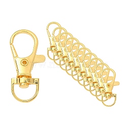 Alloy Swivel Lobster Claw Clasps, Swivel Snap Hook, Golden, 35x13mm, Hole: 8.5mm(TIBE-YW0001-54G)