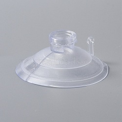 Plastic Suction Cups, Sucker, with Hole, for Hanging Things, Toy Making, Ribbon Decoration, Clear, 40x15mm, Hole: 4x5mm(KY-WH0038-01)