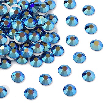 Preciosa&reg MAXIMA Crystal No Hotfix Flatback Stones, Czech Crystal, Dura Foiling, Round(438 11 615 Chaton Rose), 30240 200 Cobalt Blue AB, SS16(3.8~4mm)