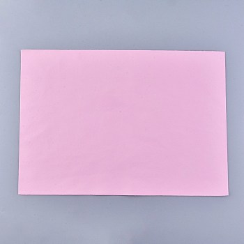 Flat PU Leather Strip, DIY Leather Craft Strips Supplies, Rectangle, Pink, 210x300mm