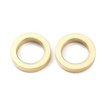 201 Stainless Steel Linking Rings, Round Ring, Real 18K Gold Plated, 10x2mm, Inner Diameter: 6.8mm