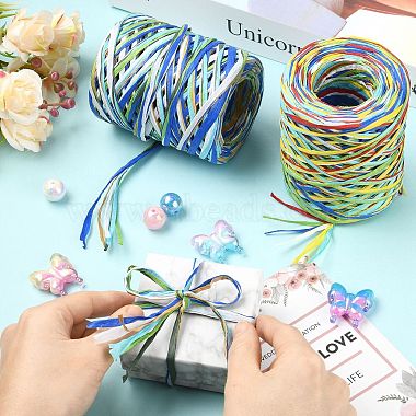 2 Rolls 2 Styles Raffia Ribbon(OCOR-CJ0004-09)-4
