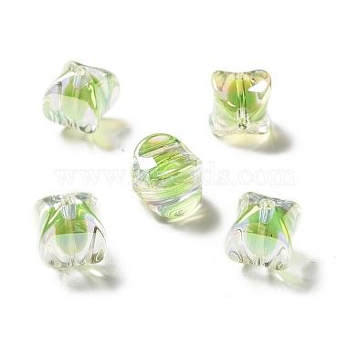 Two Tone UV Plating Rainbow Iridescent Acrylic Beads(TACR-D010-04D)-1