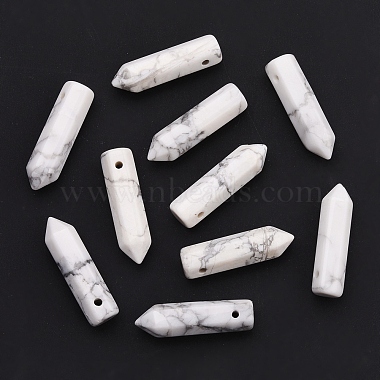 Natural Howlite Pointed Pendants(G-D460-01G)-4