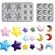 Star & Moon Cabochon Food Grade Silicone Molds(PW-WG69329-01)-1