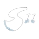 Natural Aquamarine Chips Beaded Jewelry Set(SJEW-JS01231-07)-1