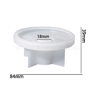 Food Grade Silicone Candle Holder Molds, Resin Casting Molds, for UV Resin, Epoxy Resin Craft Making, Flat Round Pattern, 84x39mm(SIMO-PW0010-01E)
