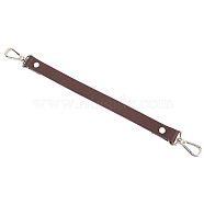 Cowhide Leather Bag Handles, with Alloy Swivel Clasps, for Bag Replacement Accessories, Coconut Brown, 33.3~33.4x1.85x1.15cm(FIND-WH0090-31B)
