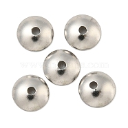 Brass Bead Cap, Long-Lasting Plated, Lead Free & Cadmium Free, Half Round, Platinum, 6x1.5mm, Hole: 1.2mm(KK-P277-54C-P)