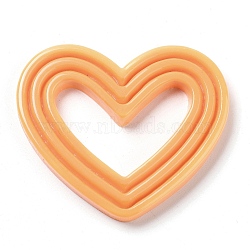 Opaque Resin Decoden Cabochons, Heart, Sandy Brown, 36.5x43.5x4.5mm(RESI-A034-02F)