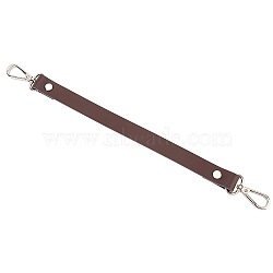 Cowhide Leather Bag Handles, with Alloy Swivel Clasps, for Bag Replacement Accessories, Coconut Brown, 333~334x18.5x3mm(FIND-WH0090-31B)