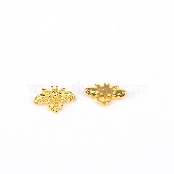 Alloy Cabochons, Nail Art Decoration Accessories for Women, Bees, Golden, 7.5x10.5x2.5mm(MRMJ-WH0060-51G)