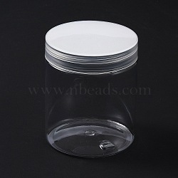 Transparent Plastic Jewelry Jar, Small Favor Items, Dried Fruit Packing Boxes, Column, Clear, 8.3x7x8.5cm(CON-TAC0007-02)