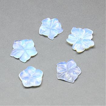 Opalite Beads, Flower, 16~20x16~20x4~5mm, Hole: 1mm