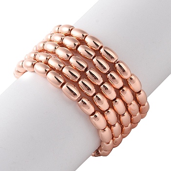 Electroplate Beads Strands, Oval, Dark Salmon, 4.5x3mm, Hole: 0.8mm, about 94~99pcs/strand, 16.93~18.11''(43~46cm)