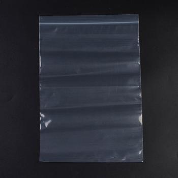 Plastic Zip Lock Bags, Resealable Packaging Bags, Top Seal, Self Seal Bag, Rectangle, White, 36x24cm, Unilateral Thickness: 3.9 Mil(0.1mm), 100pcs/bag