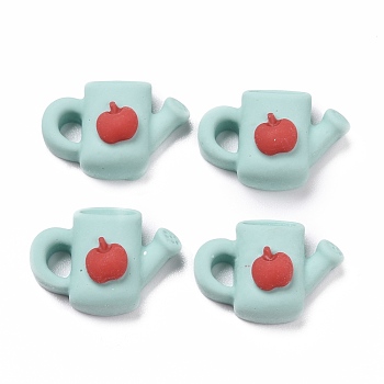 Opaque Resin Cabochons, Watering Can, Light Cyan, 15x12.5x9mm