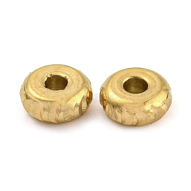Golden Flat Round 304 Stainless Steel Beads