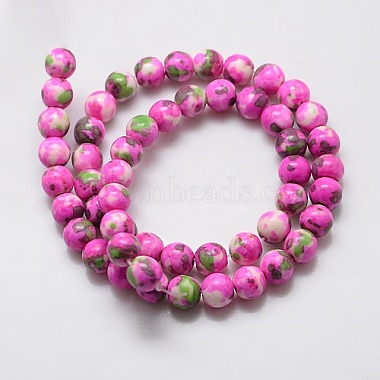 Synthetic Ocean White Jade Beads Strands(G-L019-8mm-08)-3