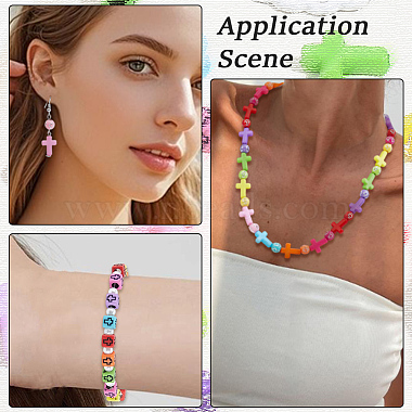 800Pcs 2 Styles Cross Theme Acrylic Beads(MACR-PA0001-45C)-6
