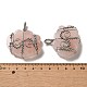 pendentifs enveloppés de fil de cuivre de quartz rose naturel(G-K338-07P-03)-3