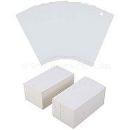 Cardboard Display Cards, Used for Necklace, Bracelet, Pendant and Barrette, with OPP Cellophane Bags, White, 9x5cm, 15.5x6cm(PDIS-PH0001-02)