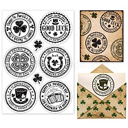 PVC Plastic Stamps, for DIY Scrapbooking, Photo Album Decorative, Cards Making, Stamp Sheets, Film Frame, Saint Patrick's Day Themed Pattern, 16x11x0.3cm(DIY-WH0167-57-0114)